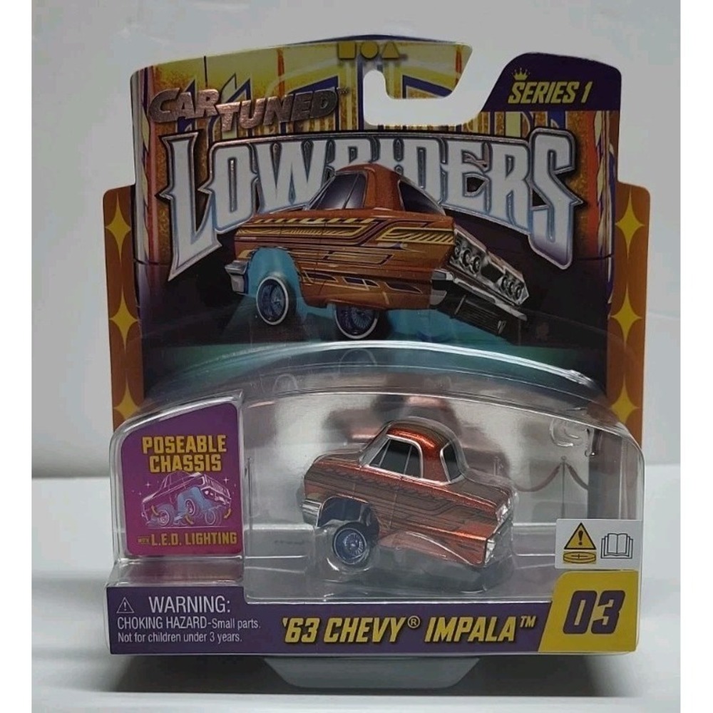 Car Tuned Lowriders Series 1 Die-Cast | '63 Chevy Impala #3/8 LED Lights NEW!